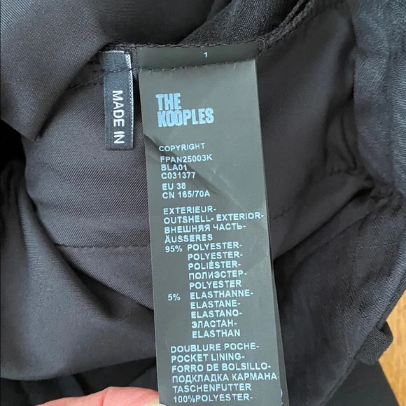 NWT The Kooples Vestaire Carry-Over Black Pants - Picture 11 of 13